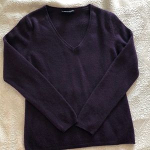 Eggplant purple cashmere sweater